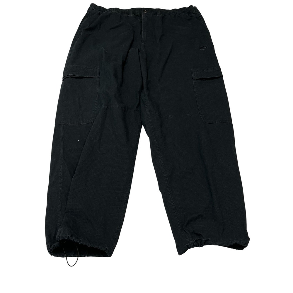 Nike Woven Cargo Pants Loose Fit Utlity Black Mens XL Relaxed Casual Comfort
